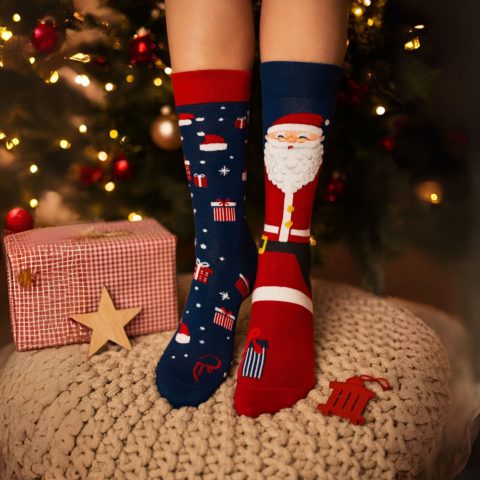 Chaussettes motifs père Noël