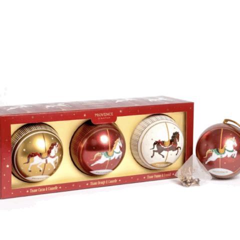 Lot de 3 boules de tisanes de Noël