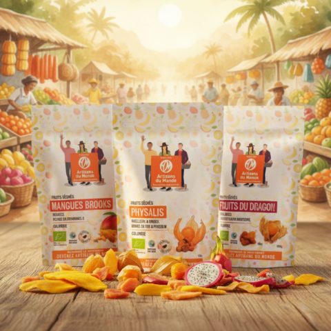 Lot de 3 fruits séchés