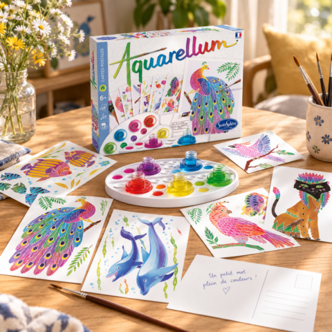 Aquarellum : 8 cartes postales animaux