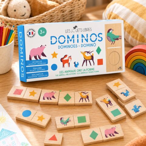 Domino animaux en bois